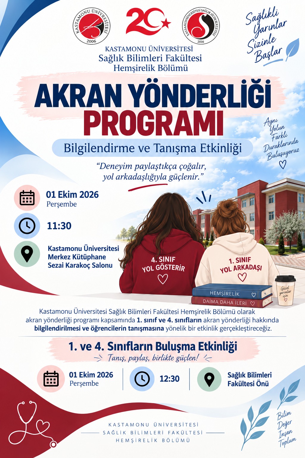 Hemşirelik Bölümü 2026-2027 Eğitim-Öğretim Yılı Akran Yönderliği Programı